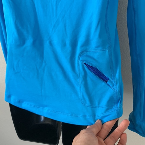Nike Half Zip Long Sleeve Mesh Inset Running Shirt - Picture 8 of 12